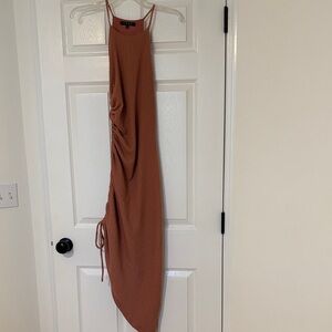 Fore brand Asymmetrical Terracotta Dress